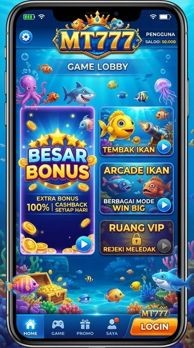 Tampilan antarmuka pengguna mt777 yang jelas dan sederhana.